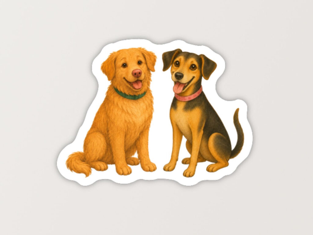Chandler and Clover Sticker